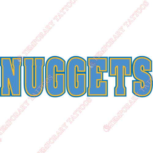 Denver Nuggets Customize Temporary Tattoos Stickers NO.979